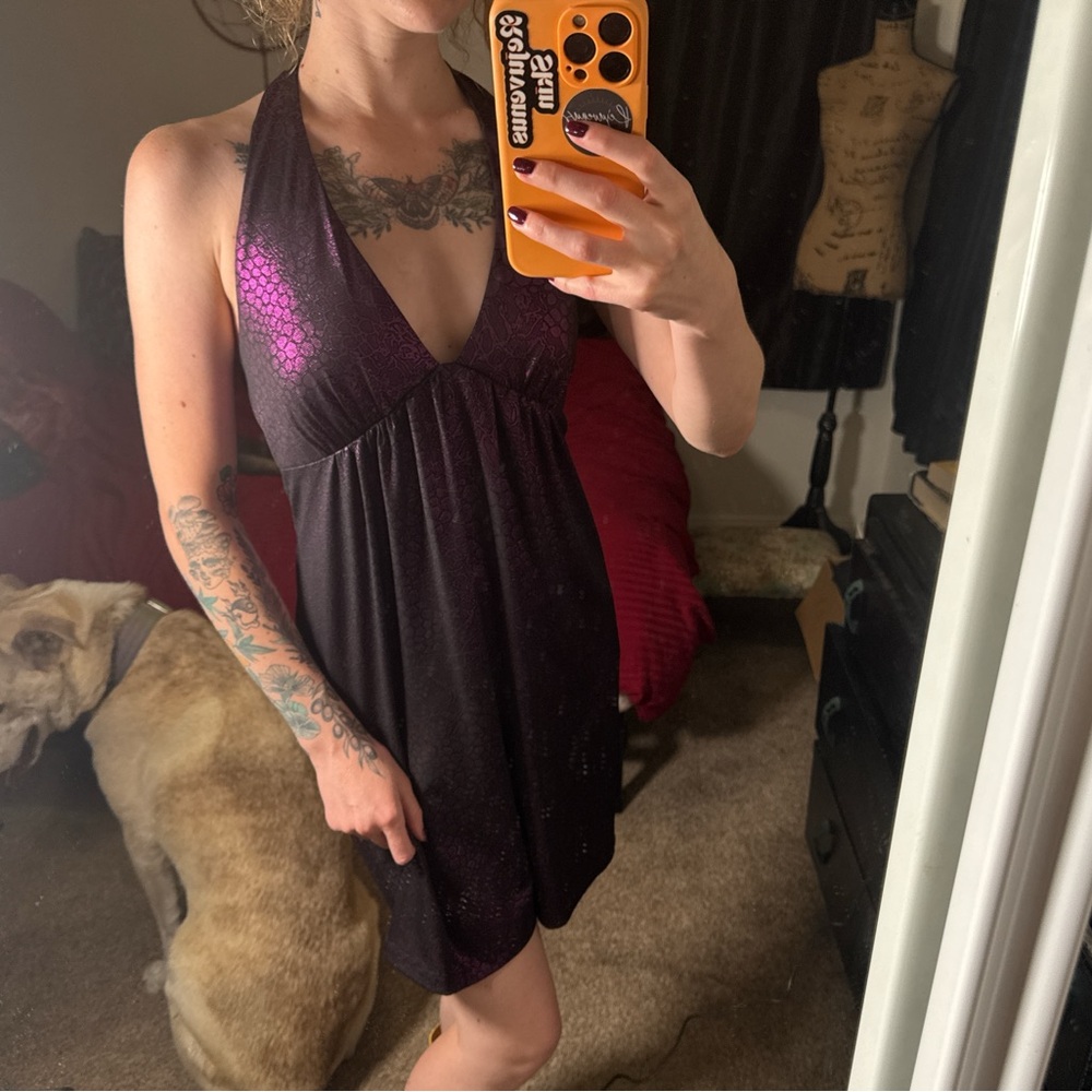 Purple Halter Dress